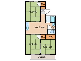 ユニエル香椎Ｃの物件間取画像